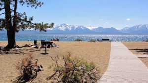 Bike paths and bike trails to Nevada Beach Lake Tahoe