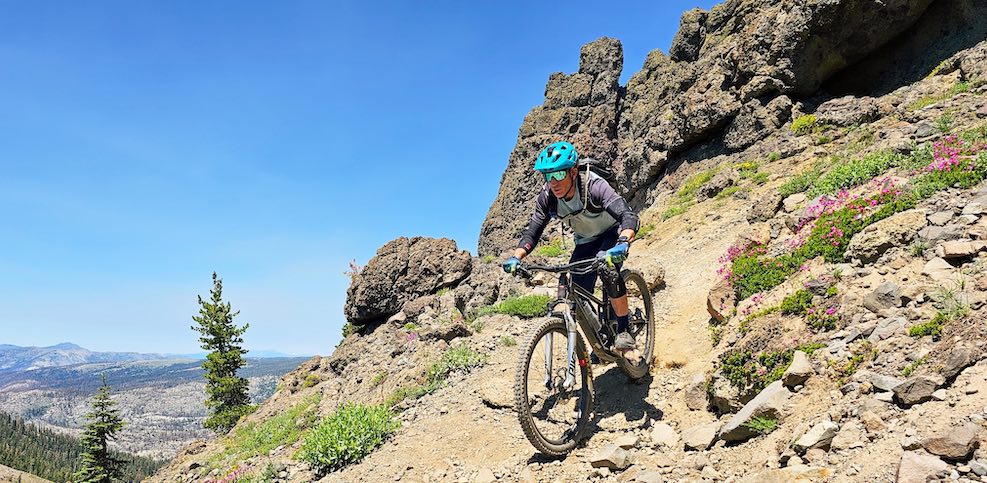 Anthony Cupaiuolo, riding his mountain bike in Lake Tahoe